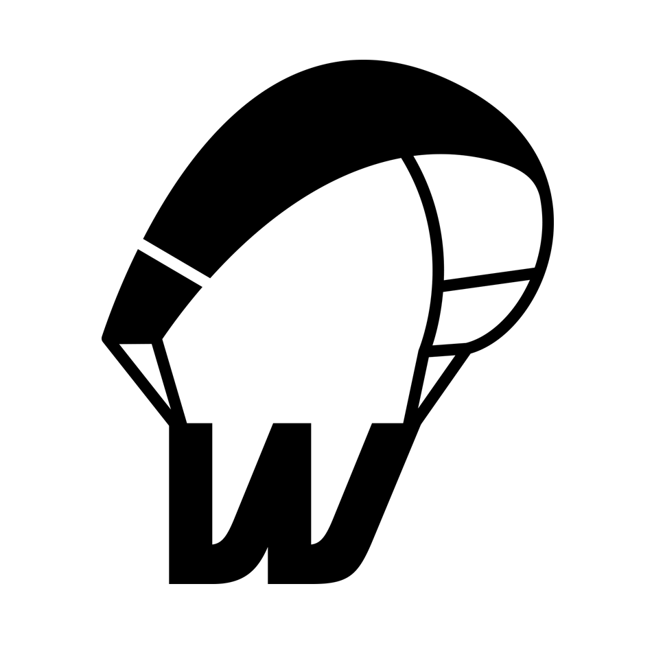 Kitesurfer on the water