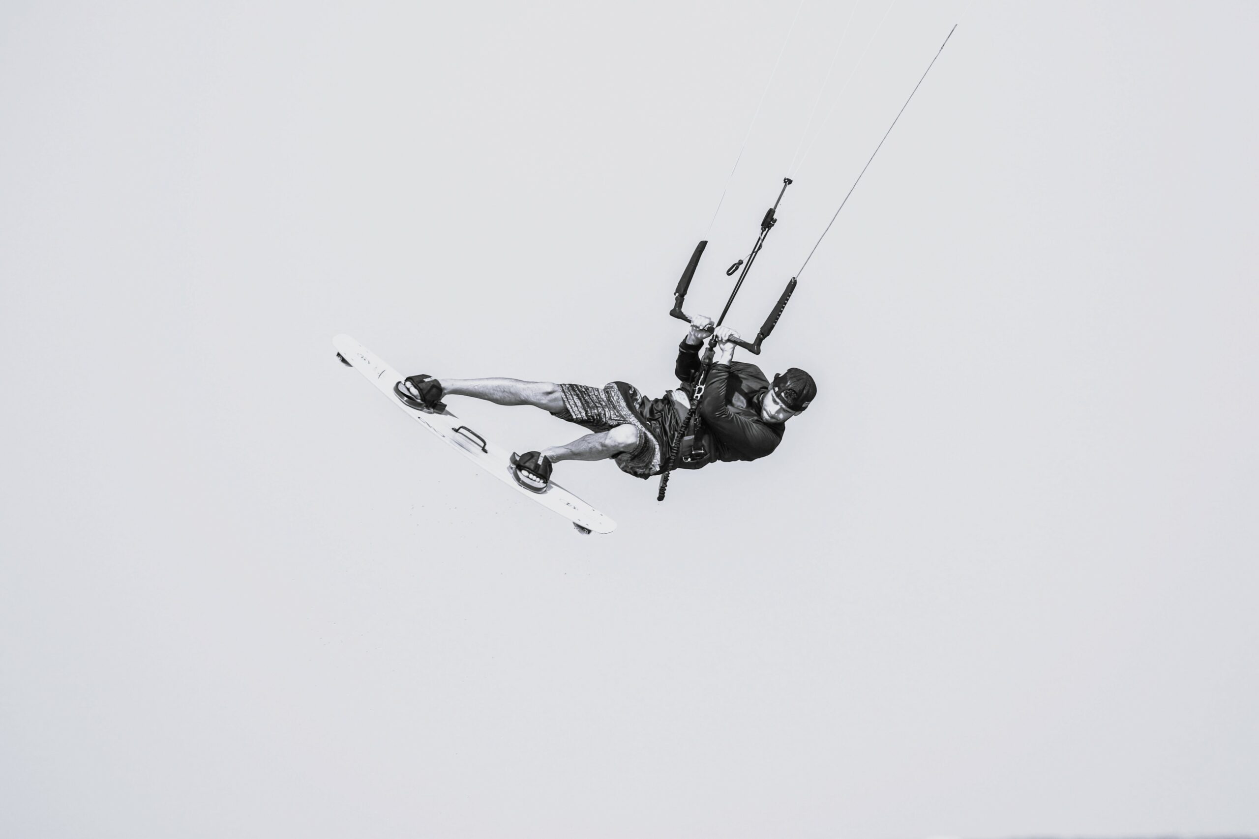 Kitesurfer on the water
